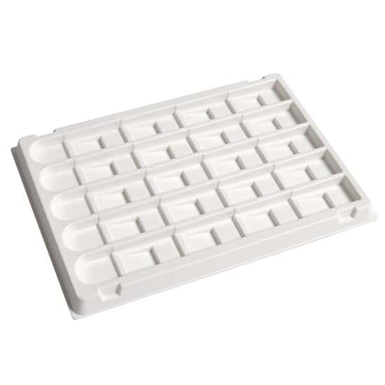 Cole-Parmer Microscope Slide Tray, Polystyrene, Holds 20 Slides; 6/Pk