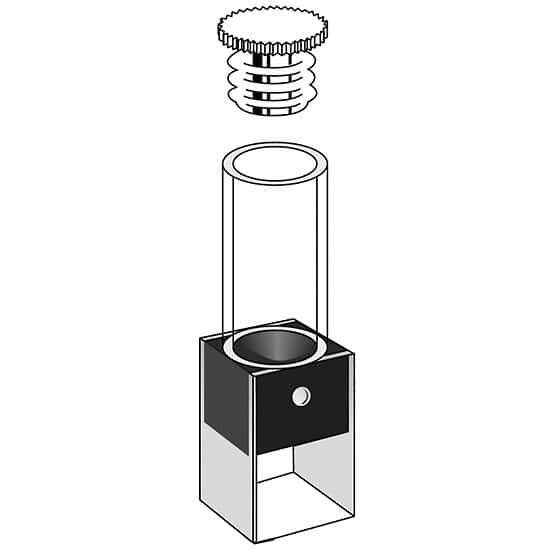 Cole-Parmer 035 121 500 µl Glass Cell (Minimum 320 nm, 4 Windows With PTFE Lid) (360 to 2500 nm)