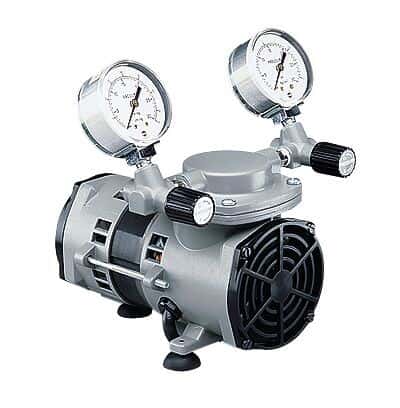 Cole-Parmer PTFE-Coated Vacuum Pump, Gauge/Reg/Valve; 0.55 cfm/22