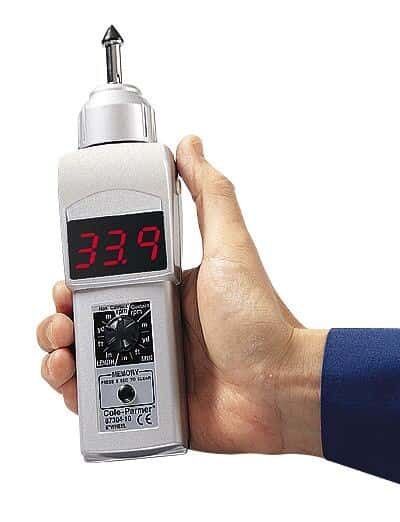 Cole-Parmer Convertible Laser Tachometer with LED Display