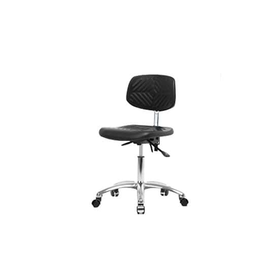 ColeParmer Polyurethane DeskHeight Chair, Chrome Base, No Tilt, No