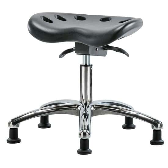 Cole-Parmer Sit-Stand Stool, Polyurethane, Desk Height, Black, Gliders