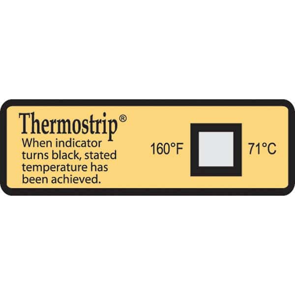 Cole-Parmer Irreversible Thermostrip Disinfection Indicator, 160F/71C; 24/Pk