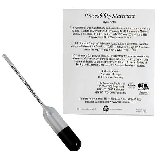 ColeParmer 1.000/1.060 Urine Squibb Hydrometer from ColeParmer