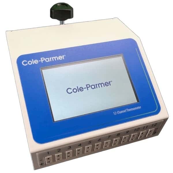 Cole-Parmer Touchscreen 12 Channel Scanning Data Logging Benchtop Thermocouple Thermometer