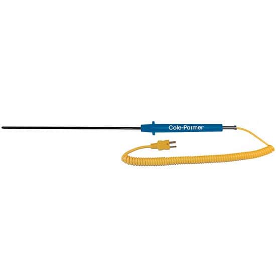 Cole-Parmer Type-K, E x tra-Long PFA Coated Probe, Mini-Connector, 10