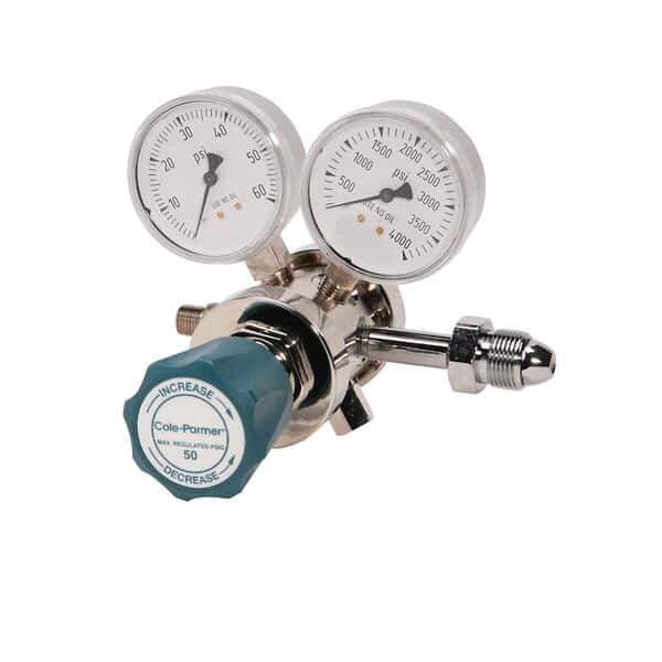 Cole-Parmer Two-Stage Regulator, 600 scfh Capacity, 590 CGA Fitting