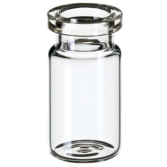 Cole-Parmer Headspace Vial, Glass, 20 mm, Crimp Neck, Flat Bottom, 5 mL; 1000/pk