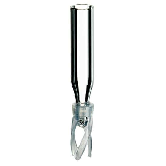 Cole-Parmer Limited-Volume Insert, Glass, Conical Bottom with Plastic Spring, 0.1 mL 1000/pk