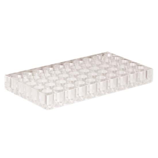 Cole-Parmer Vial Rack, Acrylic; holds 50 vials up to 12mm Diameter
