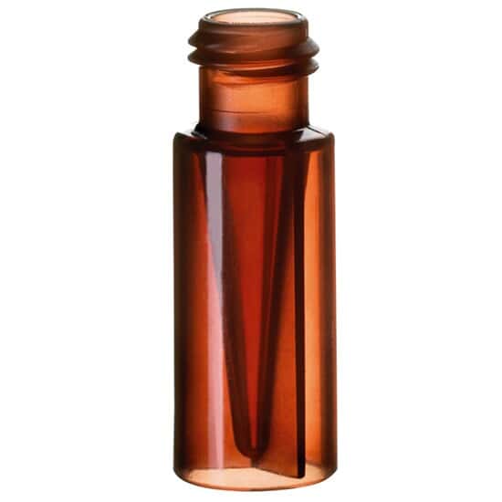 Cole-Parmer Vial, 0.3 mL, Amber Polypropylene with Fused Insert, 9 mm Short Thread; 1000/pk