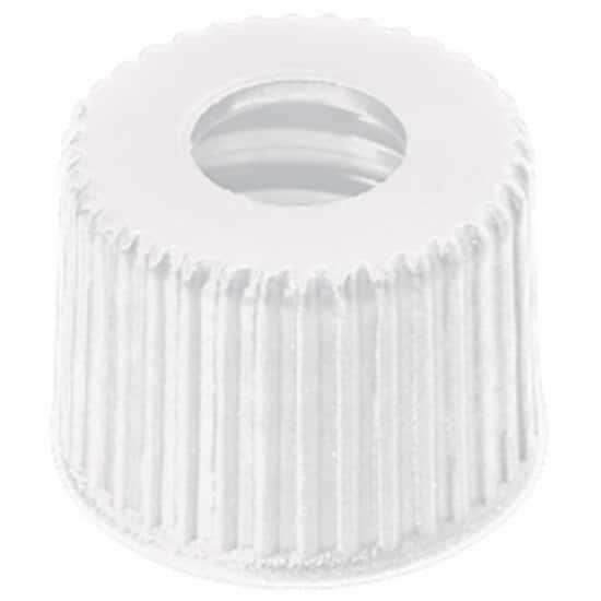 Cole-Parmer Screw Cap, Polypropylene, White, 8 mm, Open, No Septa; 1000/pk