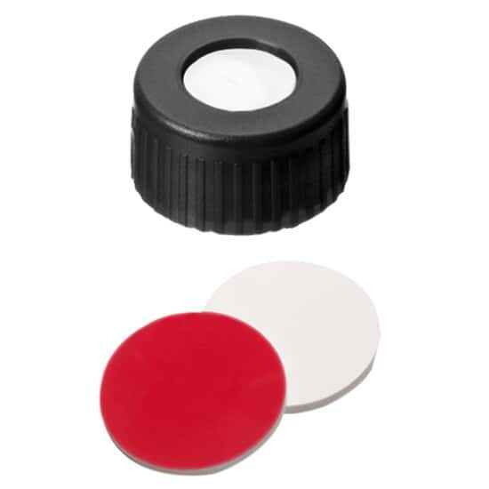 Cole-Parmer Short Thread Cap, 9 mm, Open Black Polypropylene, UltraBond ...