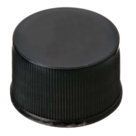 Cole-Parmer Screw Cap, Polypropylene, Black, 13 mm, Closed, No Septa; 1000/pk