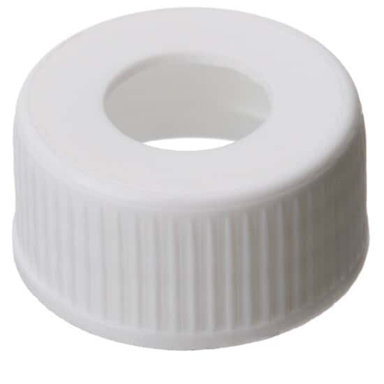 Cole-Parmer Screw Cap, Polypropylene, White, 24 mm, Open, No Septa;1000/pk