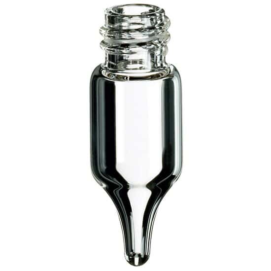 Cole-Parmer Screw-Thread Vial, Glass, 1.1 mL, 8 mm, Conical Bottom; 1000/pk