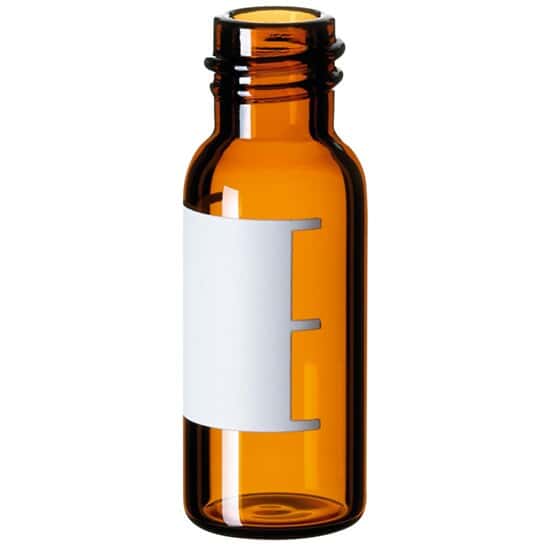 Cole-Parmer Screw-Thread Vial, Amber Glass with Label, 4 mL, 13 mm; 1000/pk