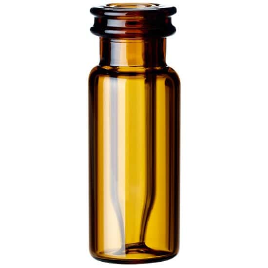 Cole-Parmer Snap Top Vial with Fused Insert, Amber Glass, 0.3 mL, Neck Dia.11 mm; 1000/pk  