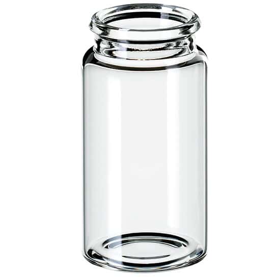 Cole-Parmer Snap Top Vial, Glass, 25 mL, Neck Dia. 22 mm; 1000/pk