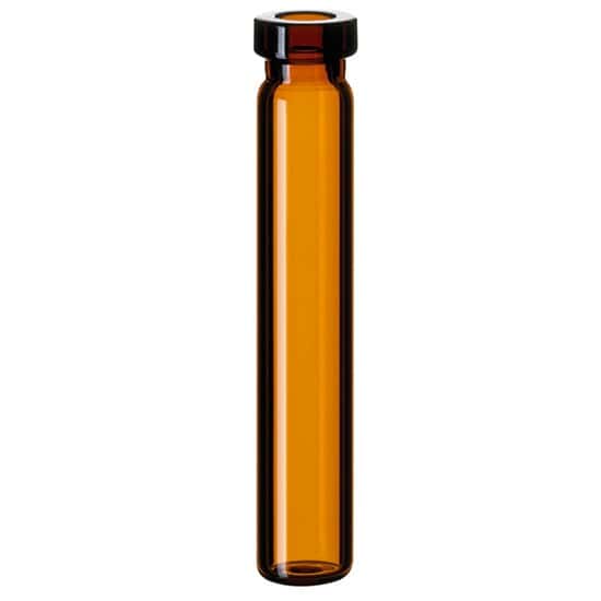 Cole-Parmer Crimp Vial, Amber Glass, 0.7 mL, 8 mm, Flat Bottom; 1000/pk