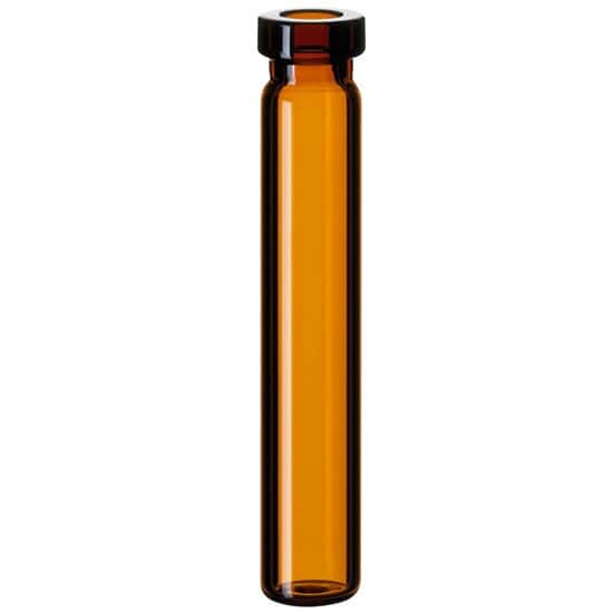 Cole-Parmer Crimp Vial, Amber Glass, 1.2 mL, 8 mm, Flat Bottom; 1000/pk