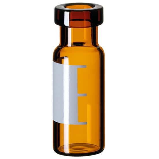 ColeParmer Crimp Vial, Amber Glass, 2 mL, 11 mm, Silanized/Label; 1000/pk from ColeParmer