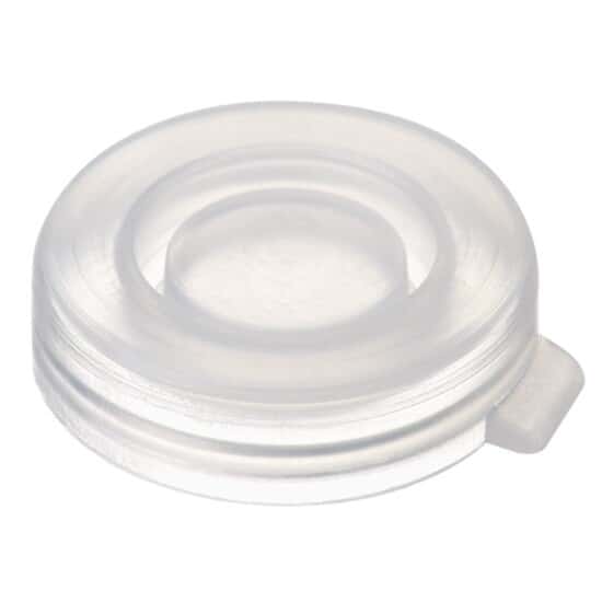 Cole-Parmer Snap Cap, Polyethylene Closed Top, Transparent, 18 mm; 1000/pk