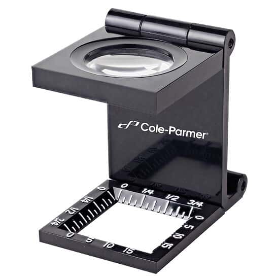 Cole-Parmer Fold-Up Benchtop Magnifier, 0.875