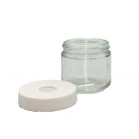 Cole-Parmer Pre-Cleaned EPA Wide-Mouth Septa Jar, Clear Glass, 60mL (2 oz ), 24/CS