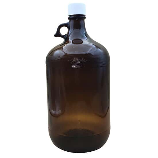 Cole-Parmer Pre-Cleaned EPA Narrow-Mouth Jug, Amber Glass, 4000 mL (135 oz); 4/CS