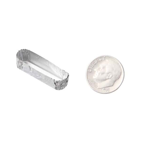 ColeParmer Essentials Micro Aluminum Weighing Dishes, 25mm L x 7mm W x