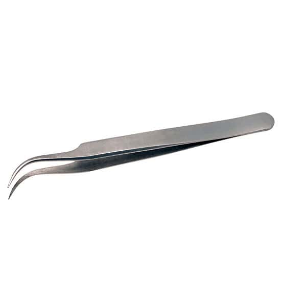 ColeParmer Essentials Precision Stainless Steel Tweezers, Curved
