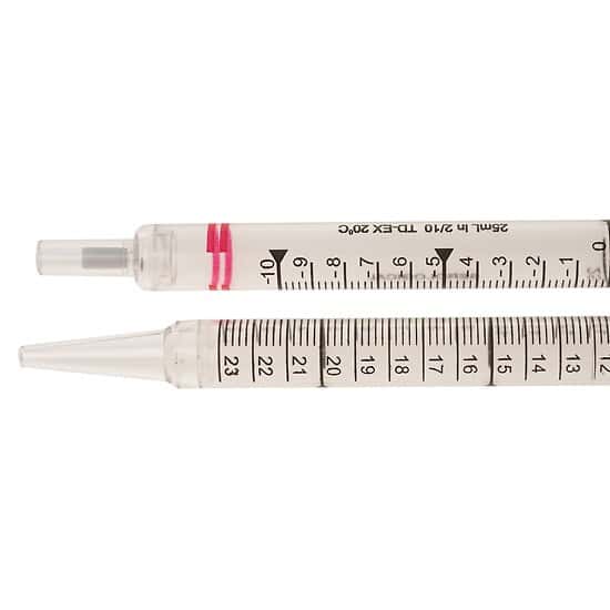 ColeParmer Essentials StandardLength Serological Pipette, 25 mL, Ind