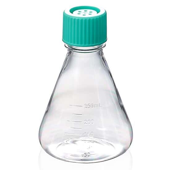 ColeParmer Essentials Erlenmeyer Flask, PETG, Sterile, Vent Cap, 250mL