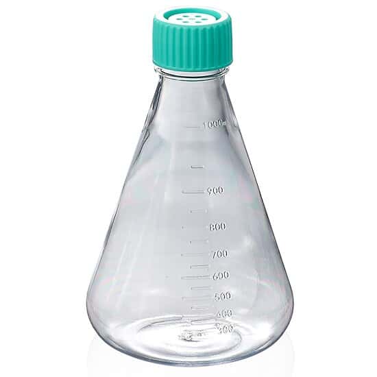 ColeParmer Essentials Erlenmeyer Flask, PC, Sterile, Vent Cap, 1000mL