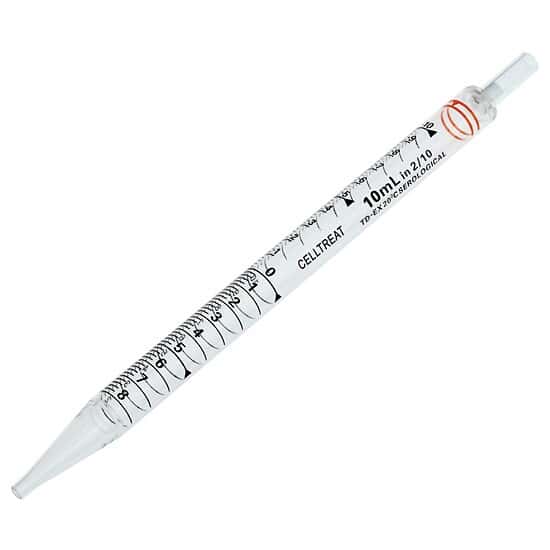ColeParmer Essentials ShortLength Serological Pipette, 10 mL, Ind