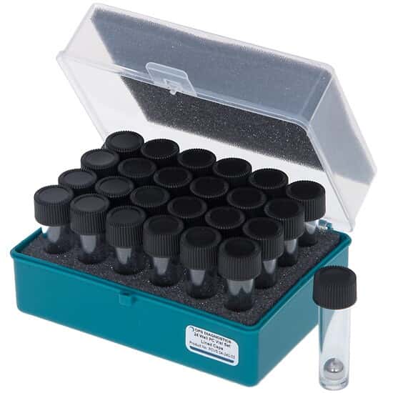 Cole-Parmer SamplePrep 2240-PC Preloaded Vial Set, Precleaned Polycarbonate, 4 mL, 24 Vials/Set; 10 Sets/CS