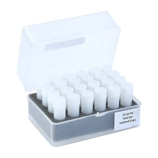 Cole-Parmer SamplePrep 2240-PEF Preloaded Vial Set, Polyethylene, 5 mL, 24 Vials/Set; 10 Sets/CS