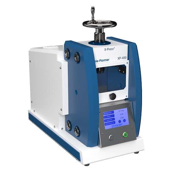 Cole-Parmer SamplePrep XP-400 X-Press® XRF Hydraulic laboratory Pellet Press, 35 Ton; 230 VAC, 50 Hz