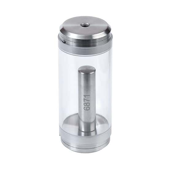 Cole-Parmer SamplePrep 6871 Grinding Vial Set, Large Vial, 1 to 50 mL, PC Cylinder, Low-Chrome Steel End Plugs and Impactor