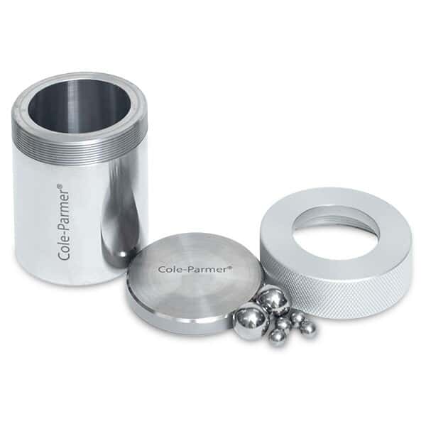 Cole-Parmer SamplePrep 8001LC Grinding Vial Set, Hardened Steel, 65 mL; 1/EA