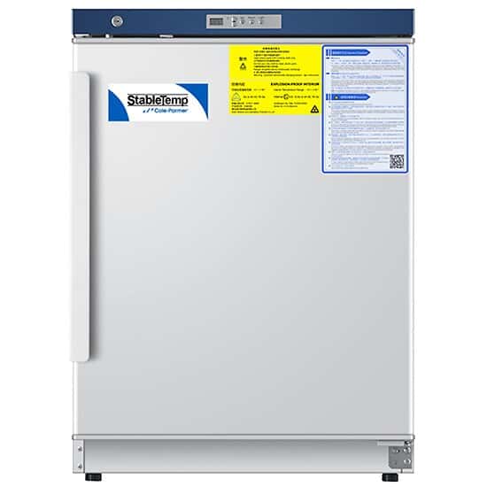Cole-Parmer StableTemp Spark Free Refrigerator, 4.2 CuFt, Antistatic, 220-240 VAC, 50 Hz; 1/Ea