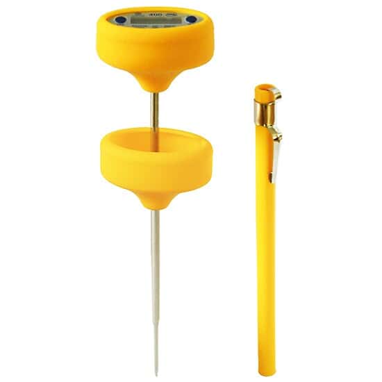 COMARK 400YB Yellow Digital Pocket Thermometer with Boot; -58 to 400°F