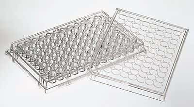 Corning 96-Well Microplate with Lid, Polystyrene, Sterile, Black, TC-Treated, Flat Bottom; 100/Cs