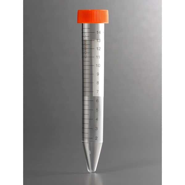 Corning 15 mL PET Centrifuge Tubes, Rack Packed with Plug Seal Cap, Sterile, 50/Rack
