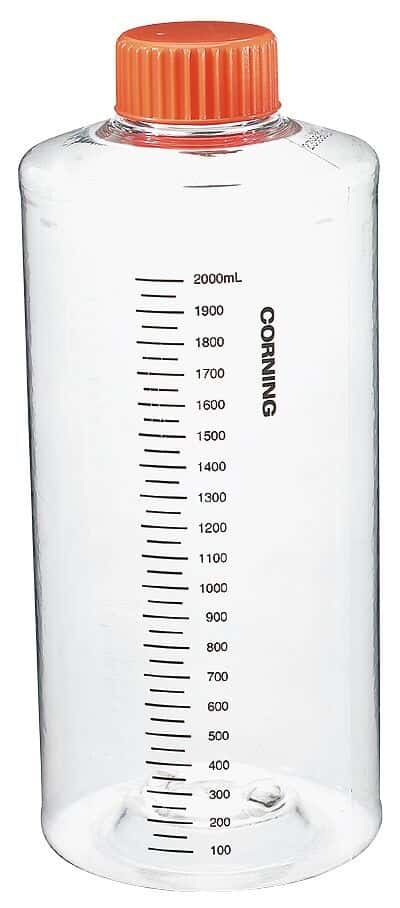Corning Roller Bottle, Sterile, Polystyrene, Tissue Culture Treated, Easy Grip Cap, 850 cm2; 40/Cs