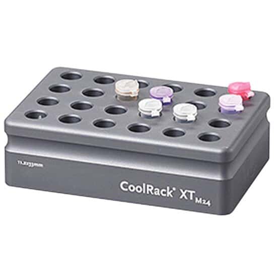 Corning CoolRack® XT M24 Cooling Block, 24 x 1.5/2 mL Microcentrifuge Tubes; Gray