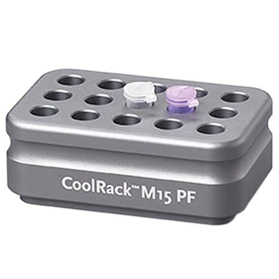 Corning CoolRack® M15-PF Cooling Block, 15 x 1.5 mL Conical-Bottom Micrcentrifuge Tubes; Gray
