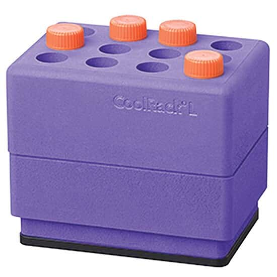 Corning CoolRack® L Cooling Block, 12 x 15 mL Centrifuge Tubes, Lightweight; Purple from Cole