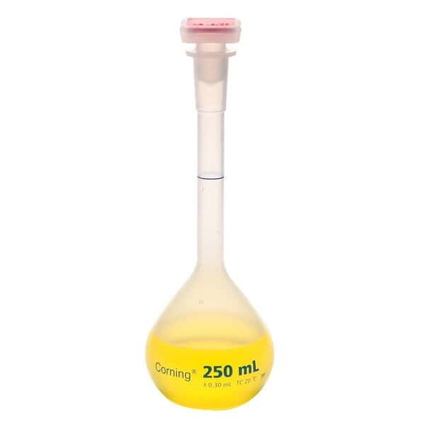 Corning 5641P1L PP Plastic Volumetric Flasks, 1 L, 1/Pk from ColeParmer